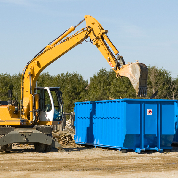 are there any restrictions on where a residential dumpster can be placed in Helen